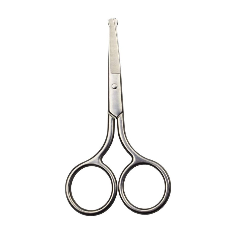 4 Inch Professional Stainless Steel Rounded Tip Nose Eyebrow Ear Dog Pet Hair Trimming Safety Scissor Shears – Grooming Cutting Scissors for Men & Women Hair
