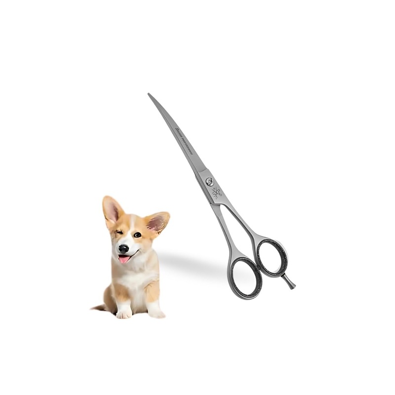 Dog Grooming Curved Scissor 5.5″ Professional Grooming Scissor Downward Curved Shear for Dog, Cat, Small Dog and other Pets Grooming Scissor CVD 5.5