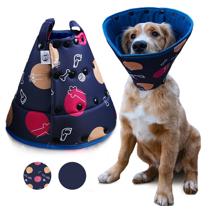Ejona’s furryfamily – Comfy Adjustable Dog & Cat Cone – Soft Dog Cone Collar Alternative After Surgery Large, Medium, Small – Dog Recovery Collar, XL XL (18.0″-22.0″) (depth 10.0″)