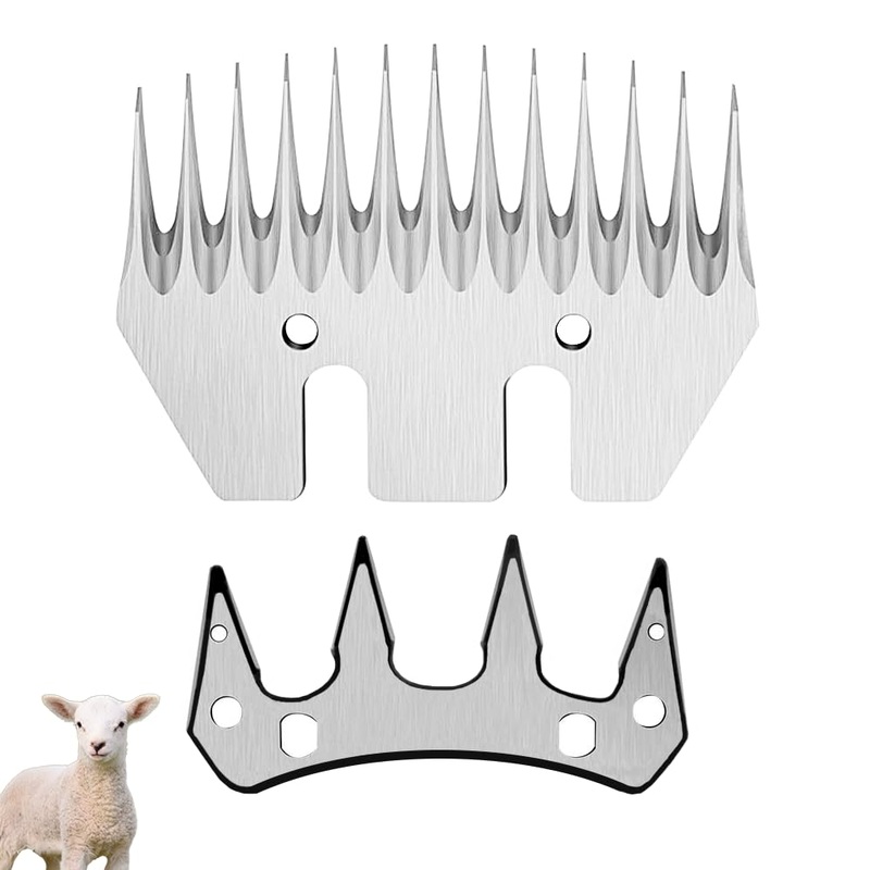 Sheep Shears 13 Tooth Clippers Replacement Stainless Steel Blades for Goats,Sheep and More Thick Coat Animals