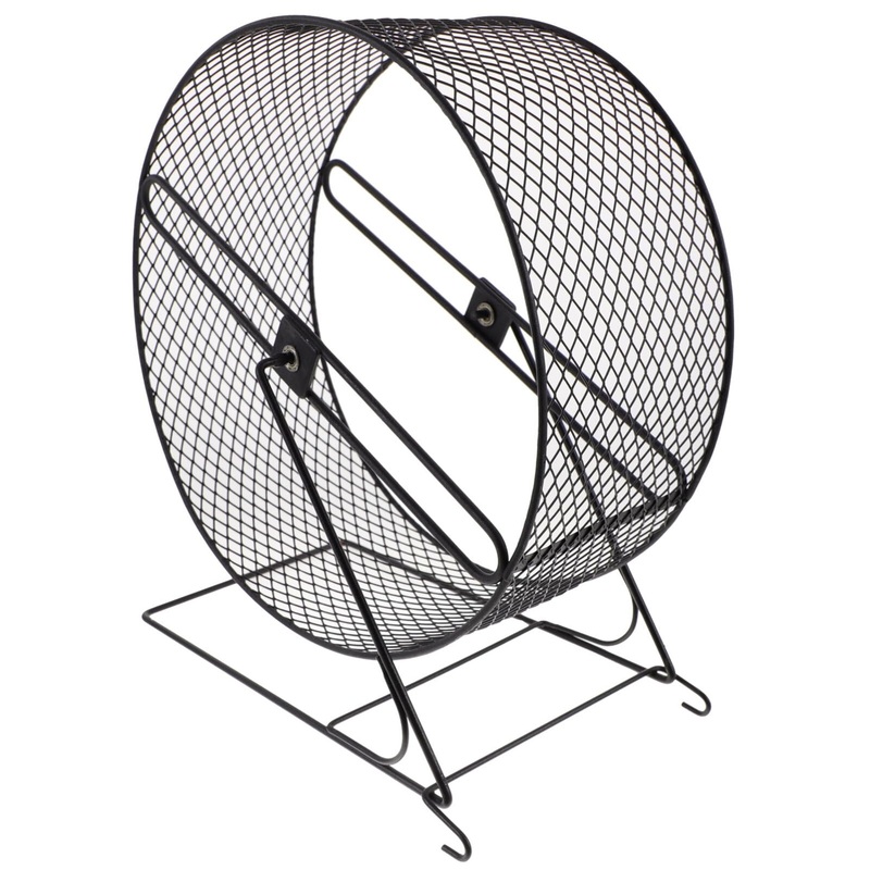 ULTECHNOVO Chinchilla Wheel, Pet Hamster Running Wheel, Hamster Toys for Hamster Cage Spinner Small Animals Exercise Wheels for Dwarf Syrian Gerbils Mice Or Other Small Animals(Black 26)