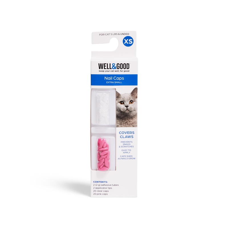Well & Good Pink & Clear Cat Nail Caps X-Small