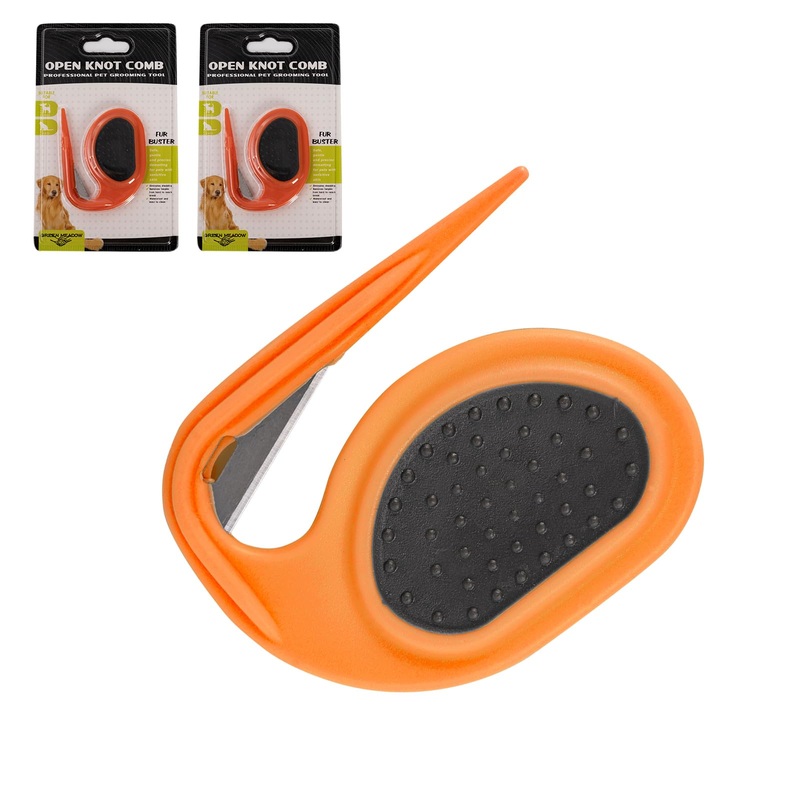 2Pcs Knotting Comb for Cat and Dog Dog Knot Remover Cat Knot Cutter for Pets Puppy Kitten Brush Hair Knot Removal Tool (Orange) Orange