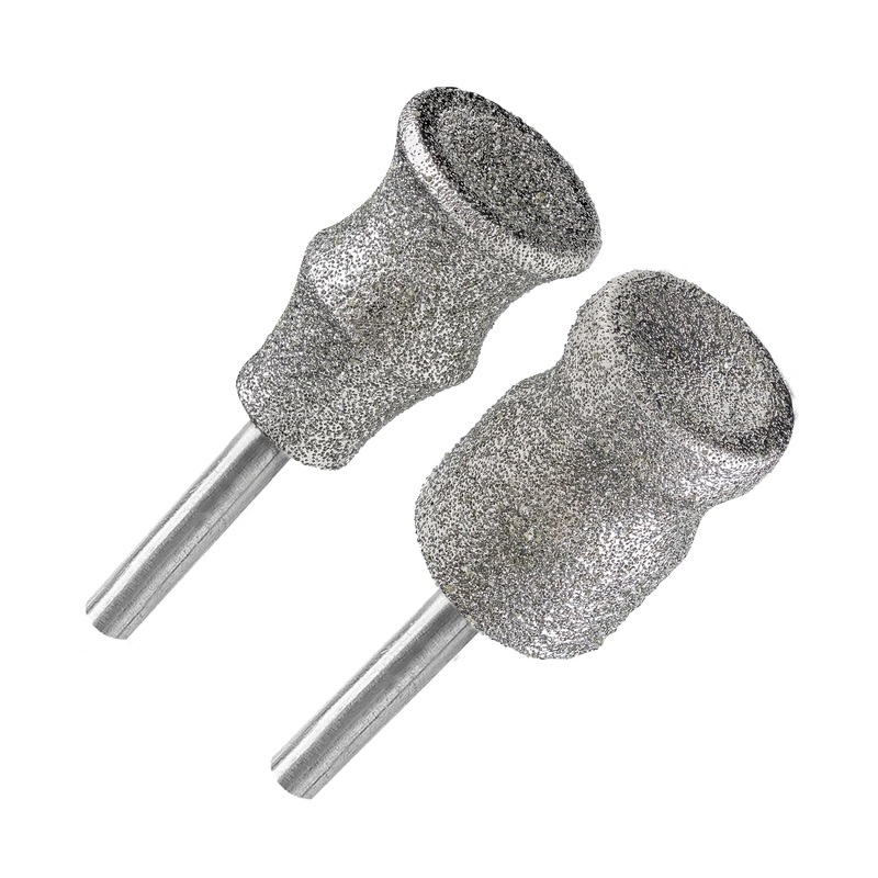 BGTEC Diamond Rotary Pet Nail Grinder Bits Dog Nail Grinder Replacement Head -2PCS 1/8″ Replacement Grinder Wheel for Animals Nail Care (B+D)