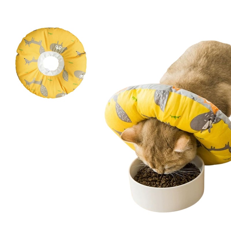 Cat Cone Collar Soft, Adjustable Soft Cone for Cats, Cat Recovery Collar After Surgery for Kittens, E-Collar Elizabethan Collar for Cats, Medium