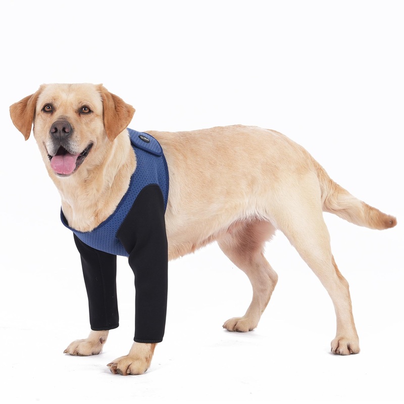 Dog Sleeves for Wounds Both Front LegsCone Collar Alternative, Abrasion Resistant Dog Recovery Sleeve, Washable 2.5mm Thick and Waterproof, Breathable Pet Wounds Prevent Licking (XLarge, Blue) XLarge