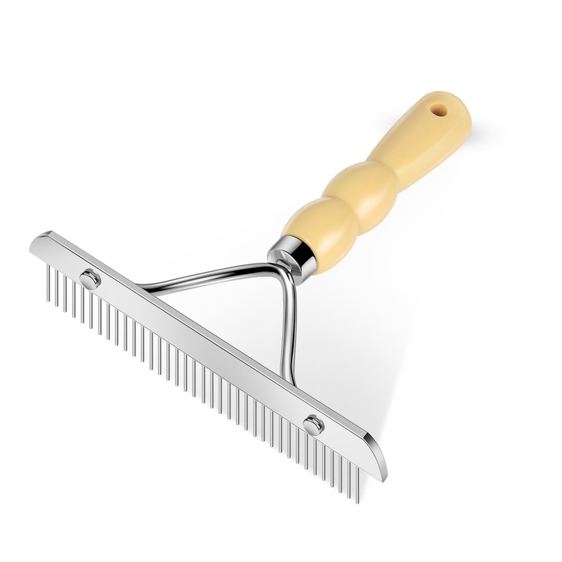 Metal Handheld Carpet Rake for Fluffy Plush, Pet Hair Removal Tool, Reusable Cat & Dog Hair Remover Comb, Brush Scraper Broom for Shag Rugs, Home Cleaning – Efficient Pet Hair Pickup