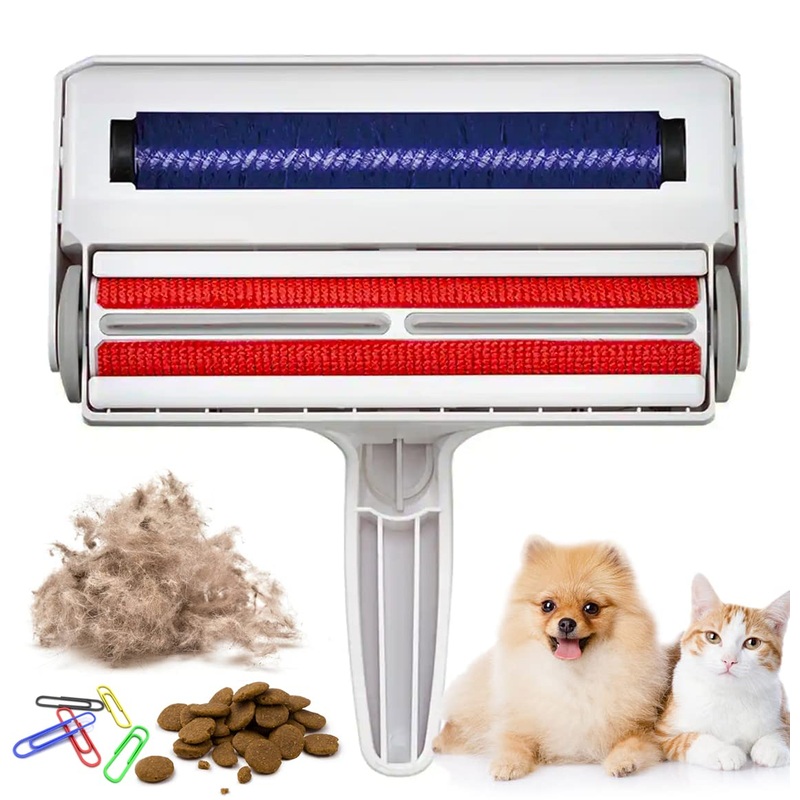 Nado Care Upgraded Pet Hair Remover and Dirt Remover for Furniture, Reusable Dog Hair Remover Roller for Dog & Cat, Self-Cleaning, Perfect Fur Remover for Couch, Carpet, Bed and Car and More (White) White