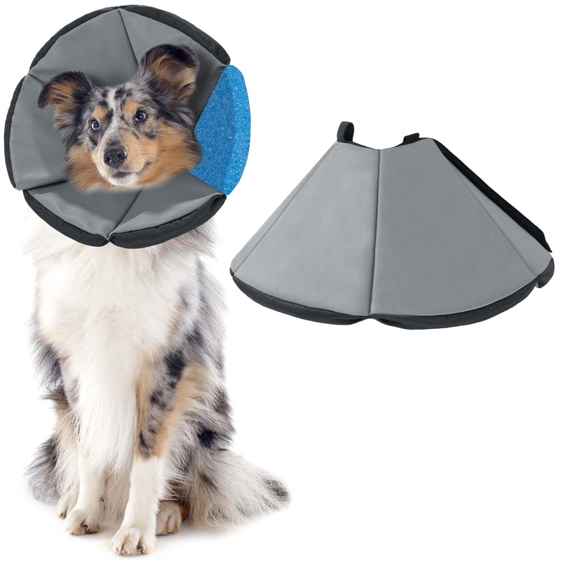 ROYALAY Adjustable Soft Dog Cone for Dogs After Surgery, Pet Recovery Collar for Large Medium Dogs and Cats, Comfy Elizabethan Collar Prevent Biting Scratching, Pet Cone for Wound Care, Spay, Neuter,M