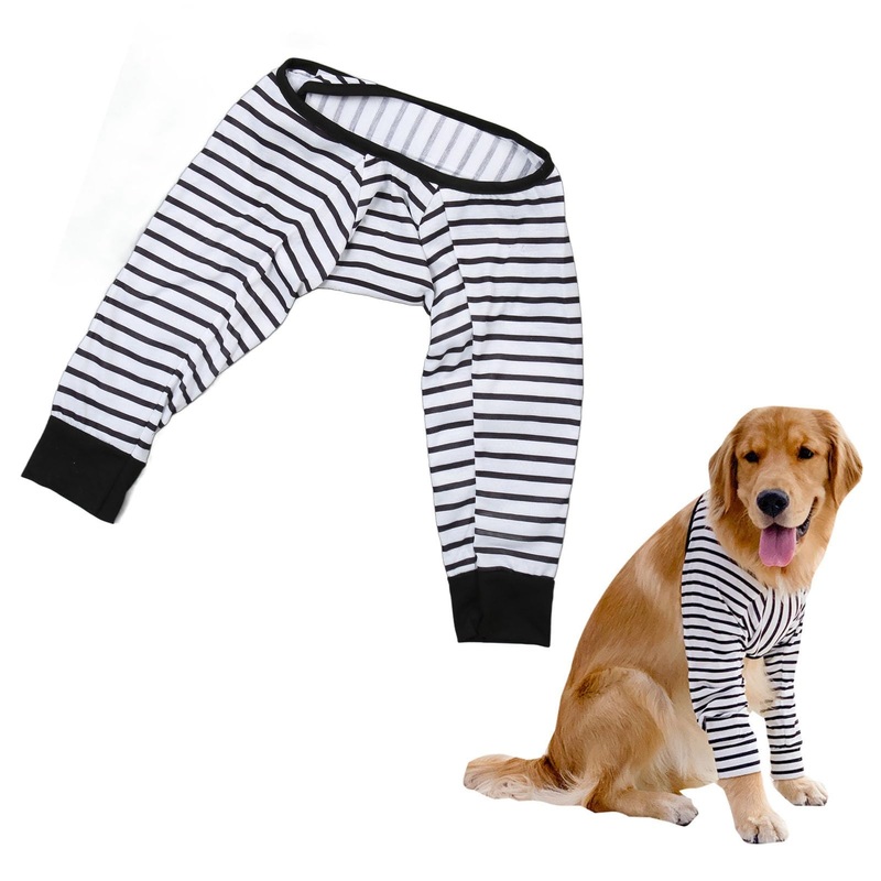 Zerodis Dog Front Legs Recovery Sleeve,Dog Front Legs Recovery Suit After Surgery Dog Elbow Protector Cone Collar Alternative to Stop Licking Leg Wounds (L)