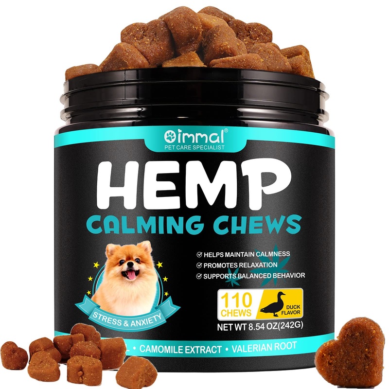 Calming Chews for Dogs,Quiet Moments Dog Calming Treats,Help Promote Relaxation,Dogs Anxiety Stress Relief-Barking,Separation,Thunder,Travel Issues,Duck Flavor,8.54 oz (242g),110 Count