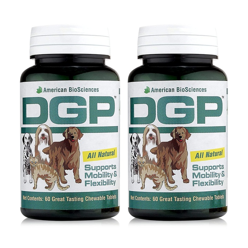 DGP 2-Pack, All-Natural Joint Supplement for Dogs – Joint Support with Turmeric, Boswellia Extract & More – Quick Effect for Immediate Mobility Support – 60 Chewable Pet Tablets