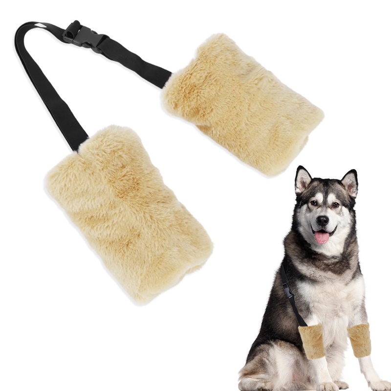 Dog Elbow Pads, Elbow Protection for Dog, Cover Hygromas, Relief Pressure Sore, for Doberman, Golden Retriever Khaki