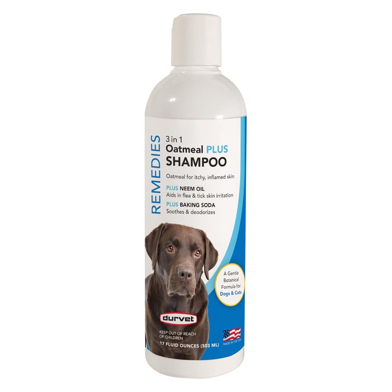 Durvet 011-51116 Naturals 3 in 1 Oatmeal Plus Shampoo, 17 oz, Clear