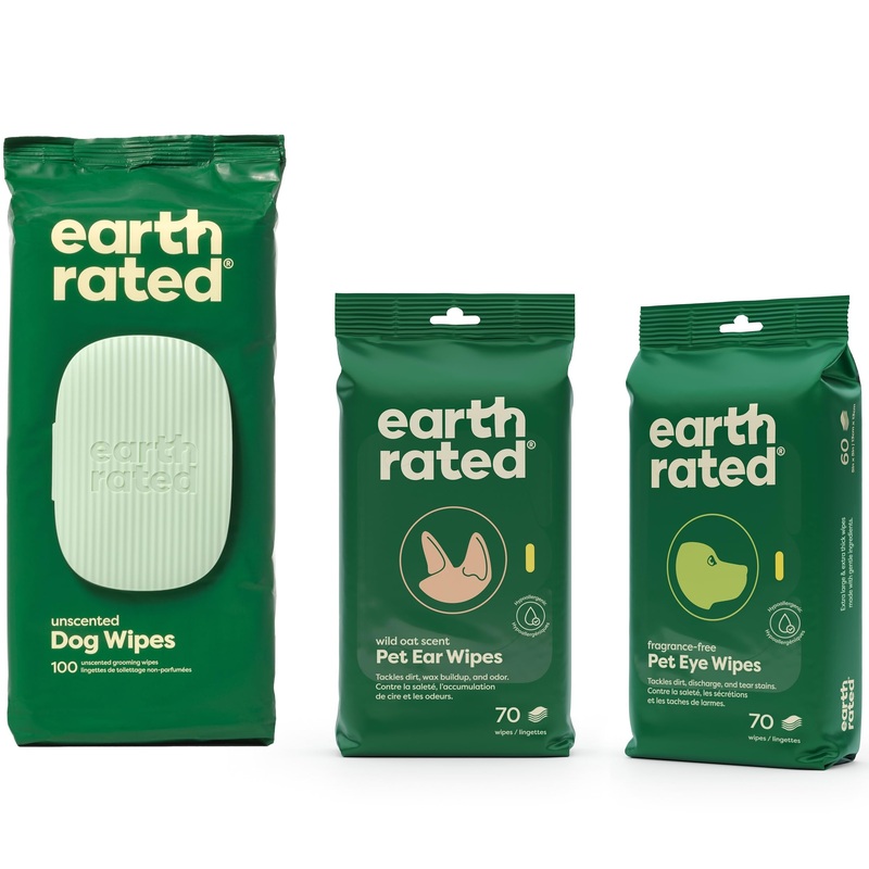 Earth Rated Ultimate Dog Grooming Bundle – Includes Unscented Dog Grooming Wipes, Hypoallergenic Plant Based Dog Ear Wipes, Hypoallergenic Plant Based Dog Eye Wipes