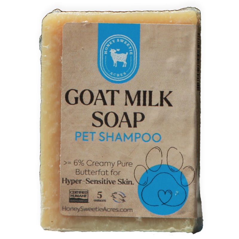 Honey Sweetie Acres 1 Pack All-Natural Pet Shampoo Bar with Fresh Goat Milk – Moisturizing Relief for Dry, Itchy Skin – Leaves A Fresh, Clean Scent – Eliminate Dirty Pet Odor, 5 oz Bar (1 Count) 1 Count