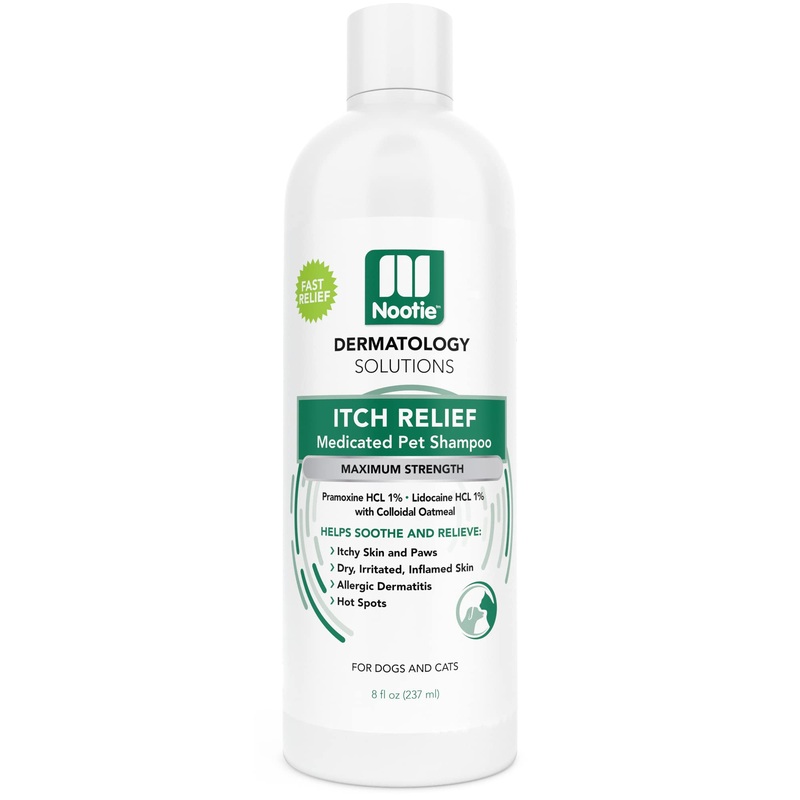 Nootie Itch Relief Shampoo for Dogs and Cats, Relieves Itchy Skin Medicated Pet Shampoo, Sold in over 10,000 Vet Clinics and Pet Stores Worldwide, 8 oz