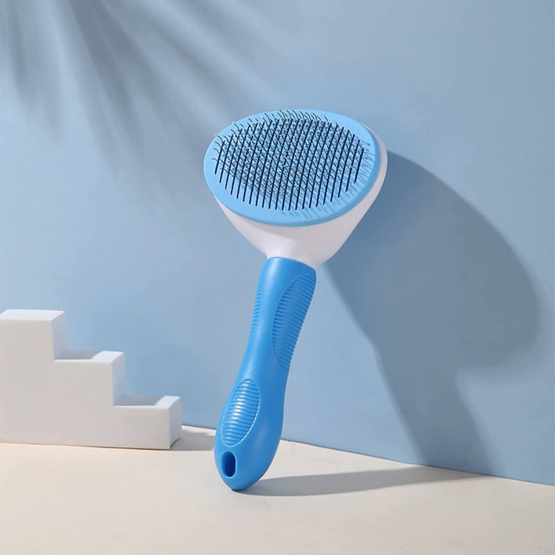 Peine para perros y gatos, cepillo para quitar el pelo de los animales, elimina el pelo de las mascotas (Blue)