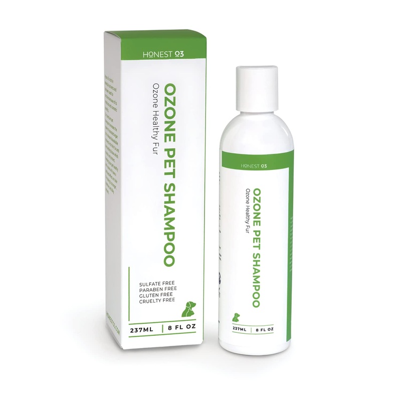 Pet Shampoo | Ozone Oil Infused Pet Shampoo | Natural Cleanser for Animal Skin and Fur | Ozonated Wash for Dogs & Cats | 8 Ounces