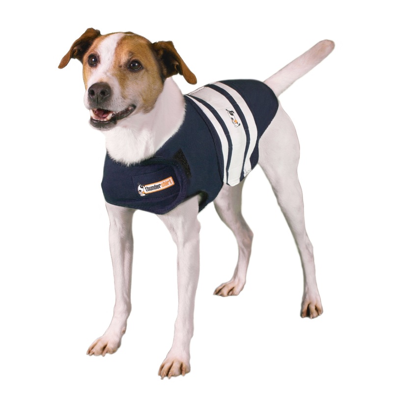 Thundershirt Dog Anxiety Treatment – Navy Blue Rugby (XX-Small) XX-Small