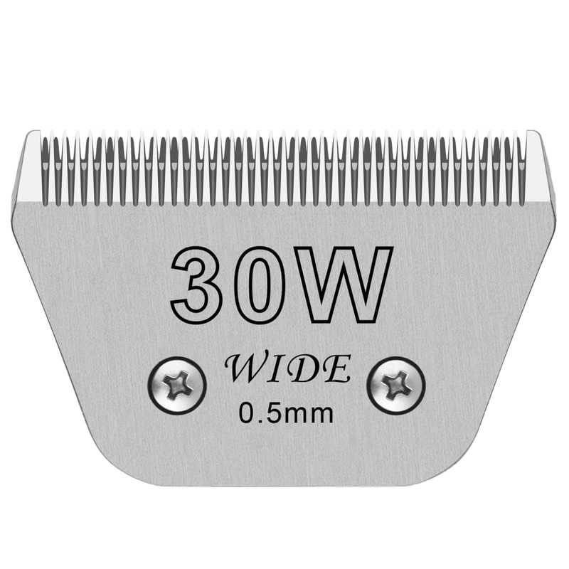 30W Dog Grooming Clipper Replacement Blades, Compatible with Ainds, Oster A5, Wahl Km10 and Other Series Clippers, Blade Size-30W Cut Length 1/50″(0.5mm) 30W