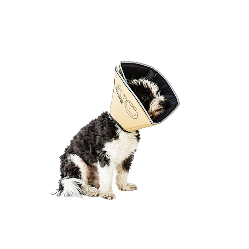 Comfy Cone Pet Cone for Dogs, Cats, Large, Tan – Comfortable Soft Dog Cone Collar Alternative for After Surgery, Wound Care, Spay, Neuter – Dog and Cat Recovery Elizabethan-Collar L(Neck to Nose 10″)