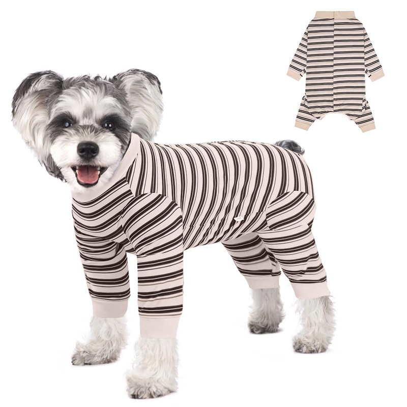 FEimaX Dog Recovery Suit After Surgery, Pet Abdominal Wounds Post Surgical Shirt for Dogs Cats, Puppy Spay Neuter Prevent Licking Onesie Alternative Bandages E-Collar & Cone Medium White