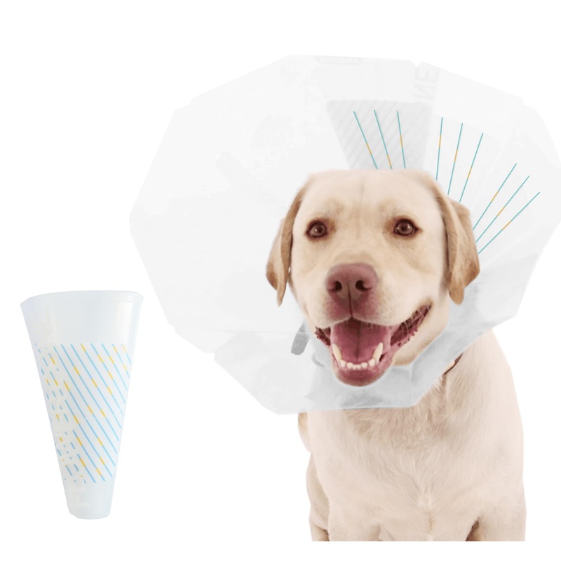 Pet Cone for Dogs and Cats,Lightweight Elizabethan Collar designed for COMFORT (eat, sleep & play) & SECURITY (360 peripheral vision) (Blue, L Neck:8.5~10″”) Blue L Neck:8.5~10″