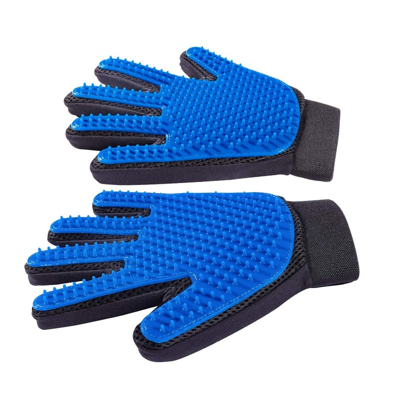 Premium Pet Grooming Deshedding Gloves – 1 Pair – You and Your Pet Deserve The Very Best -Long Short Big or Small We Comb em All