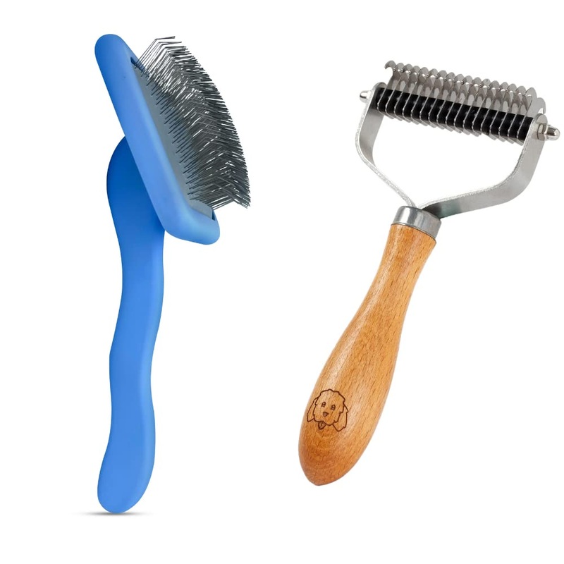 We Love Doodles Large Slicker Brush For Dogs & Dog Dematting Comb – Easily Remove Dog Tangles