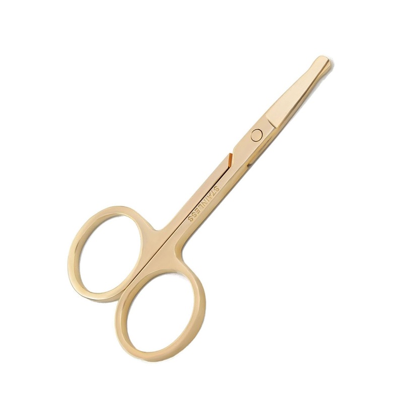 3.5 Inch Silent Pet Grooming Tiny Safety Scissors for Cats & Dogs – Quiet Alternative to Electric Clippers for Sensitive Pets (Golden) Golden