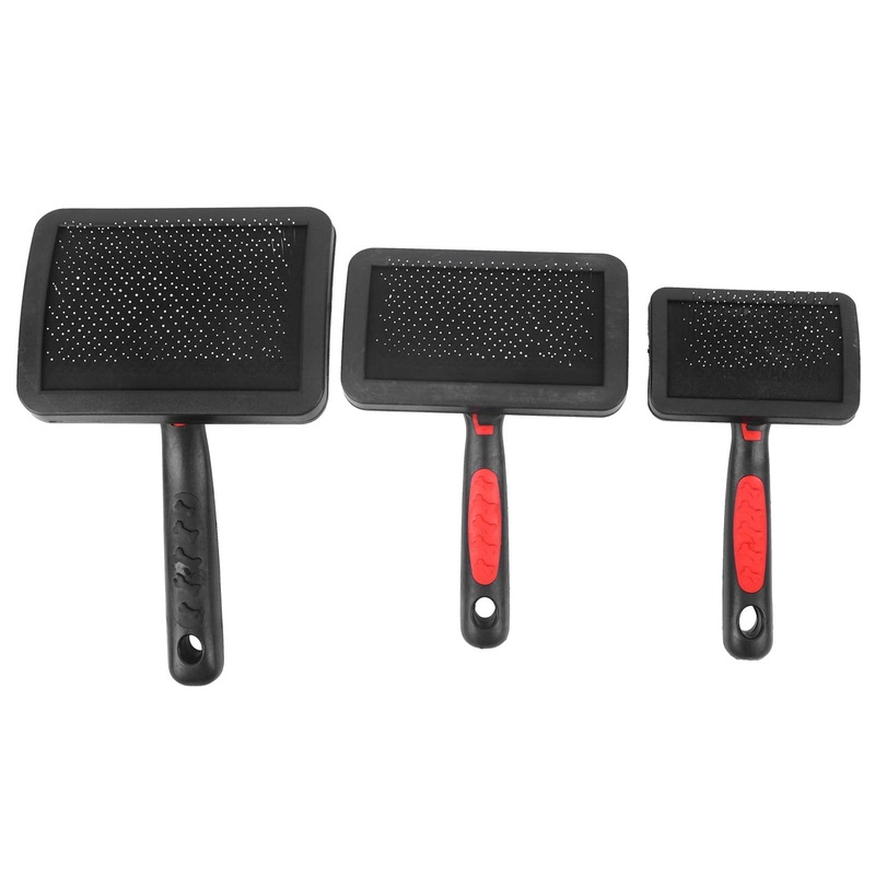 3 Pcs Cat Slicker Brush, Portable Cat Dog Slicker Brush Pet Cat Grooming Brush Massage Comb Set Accessory Easy to Use for Long Short Haired Dogs Cats