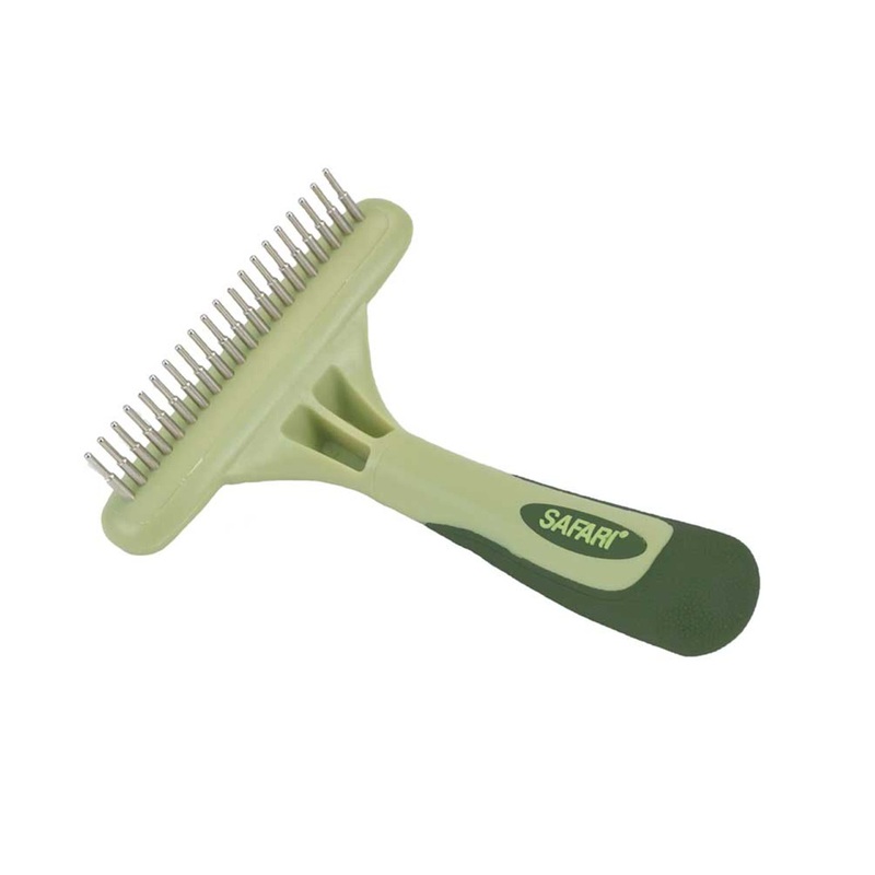 Coastal Pet Safari Dog Undercoat Rake – Top-Grade Double Row Rotating Pins Dematting Rake for Effective Deshedding and Pet Grooming