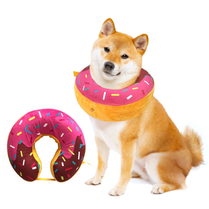 Dog Neck Donut Collar – Inflatable Dog Donut Collar for After Surgery – Elizabethan Collar for Dogs, Dog Inflatable Recovery Collar, Dog Doughnut Collar (Large Size) L (Neck 13″-15″)