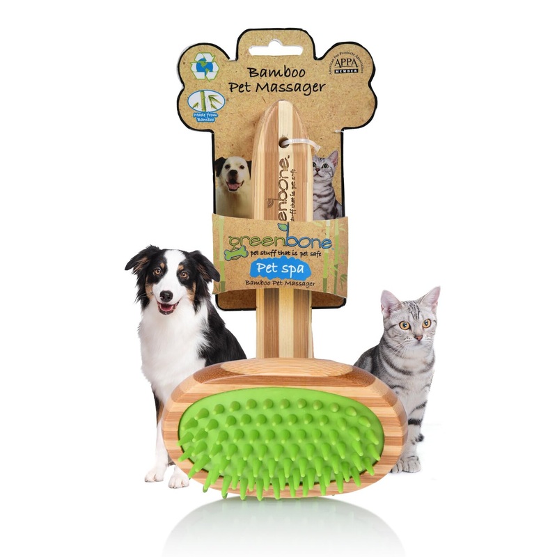 Pet Spa Massager – All-Natural Bamboo Pet Grooming Tool – Entirely Made from Sustainable Bamboo for Dogs & Cats