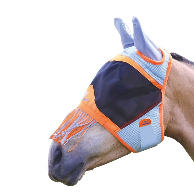 Shires Air Motion Fly Mask with Ears & Nose Fringe Cob