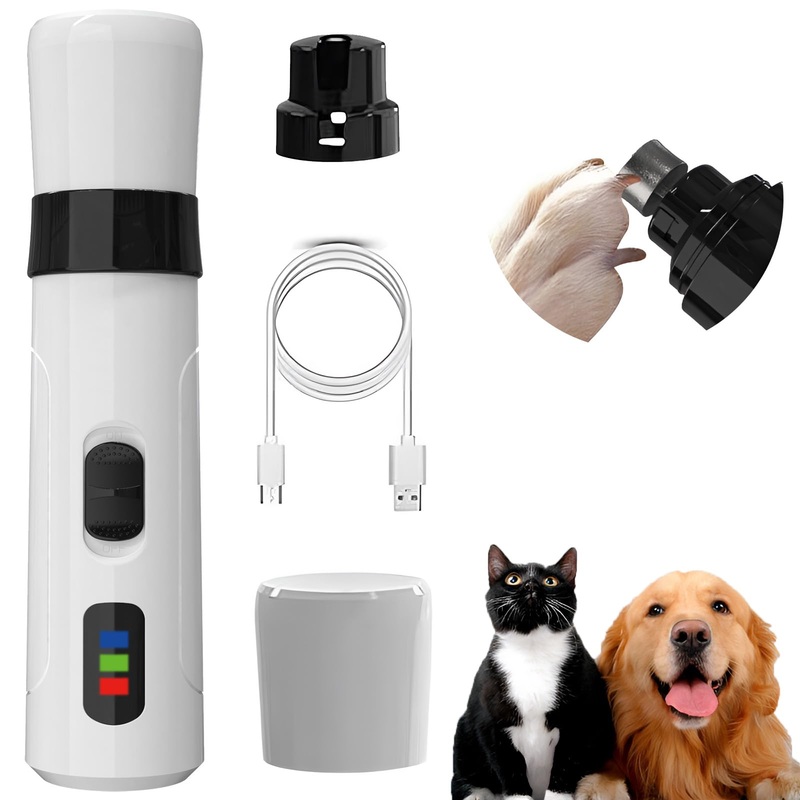 Silent Grind Pro Dog Nail Trimmer – Professional 2-Speed Electric Rechargeable Pet Nail Grinder for Painless Paws Grooming & Smoothing, Ideal for Small, Medium, Large Dogs & Cats