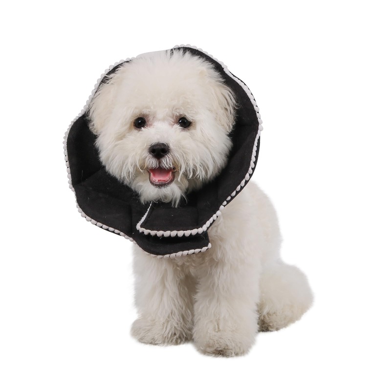 Soft Cat Recovery Collar,Adjustable Cat Cone Collar Cute,Cat Cones After Surgery for Kittens,Black,Samll Small(neck:7.8″-9″) Black