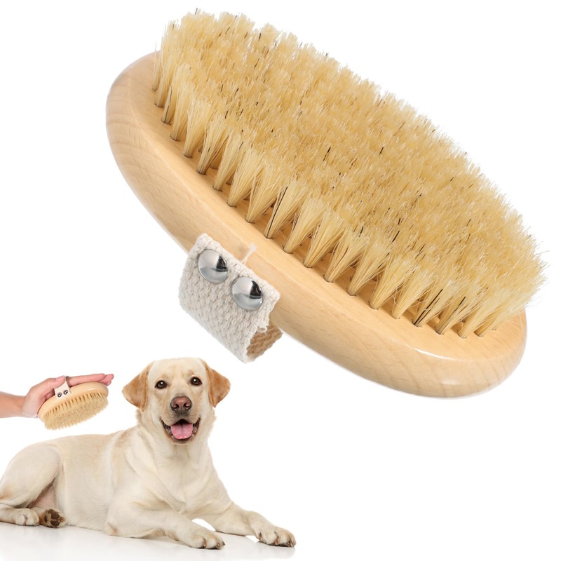 SUPVOX Short Hair Dog Brush – Pets Palm Brush with Bristles,Soft Bristle Pet Brush for Daily Grooming Cats Dogs