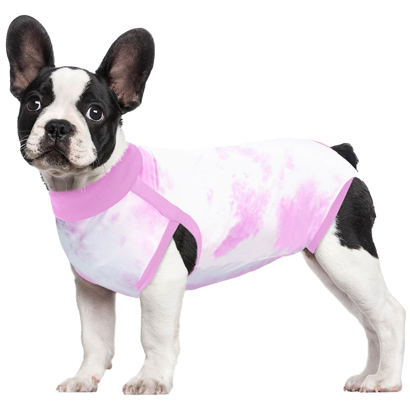 AOFITEE Dog Recovery Suit, Tie Dye Dog Surgical Recovery Suit After Surgery, Anti-Licking Dog Onesie Surgery Shirt for Male Female Dog, Cone E-Collar Alternative for Small Medium Large Dogs XX-Large Pink
