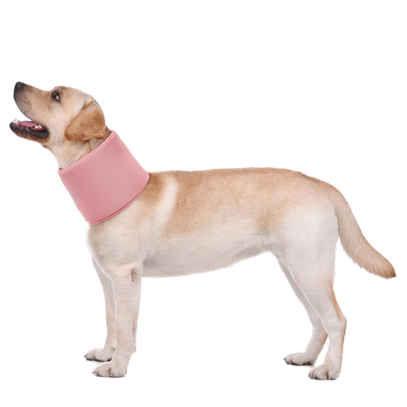Dog Collar for Large Dogs, Comfy Dog Neck Protection Pink Collar Alternative to Stop Licking, Adjustable Collar for Dogs Neck Ring Pink-L L