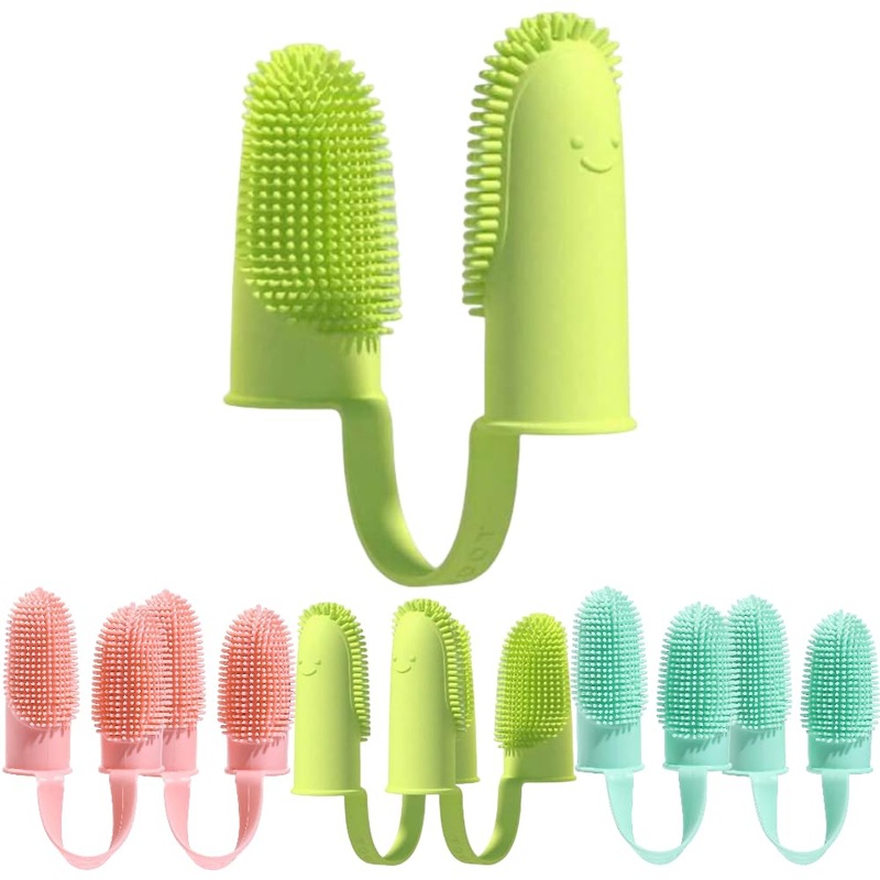 Dog Finger Toothbrush, 6 Pack Cat Toothbrushes, Two Finger Toothbrush for Pet’s Dental Care Teeth Cleaning