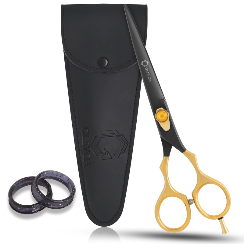 Dog Grooming Scissor-7Straight Dog Shears for Grooming,Stainless Steel Ergonomic Dog Scissor for Grooming, Sharp Blades Designed for Professional Pet Groomers or Family DIY Use with Adjustable Screw Straight Scissor