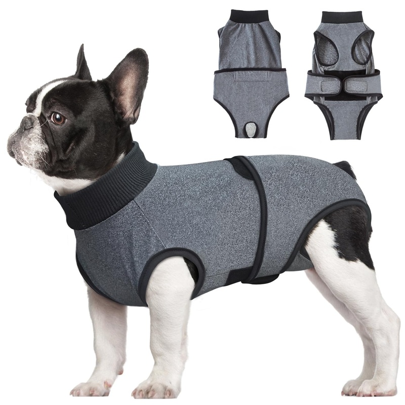 Idepet Dog Recovery Suit for Dogs After Surgery,Onesie Dogs Surgery Suit Female Male Soft Breathable Pet Bodysuit E-Collar & Cone Alternative Surgical Spay Suit Abdominal Anti Licking Wounds (M) Medium