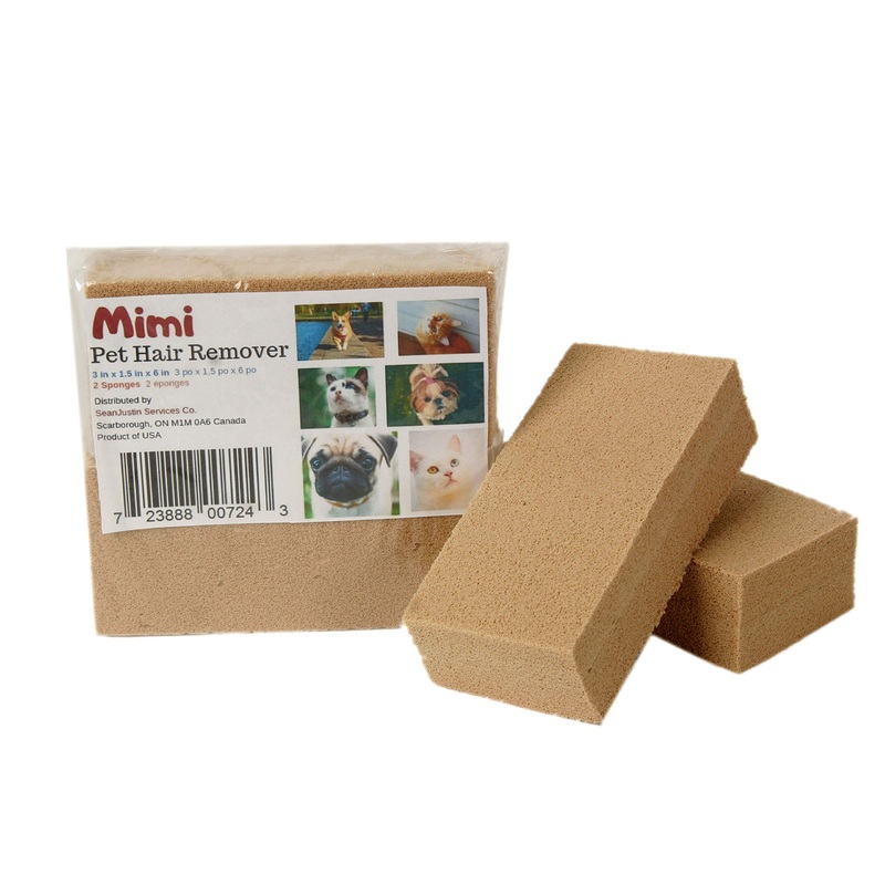 Mimi Pet Hair Remover – Remove Dog, Cat and Other Pet Hair from Furniture, Carpet, Bedding and Clothing – 2 Sponge