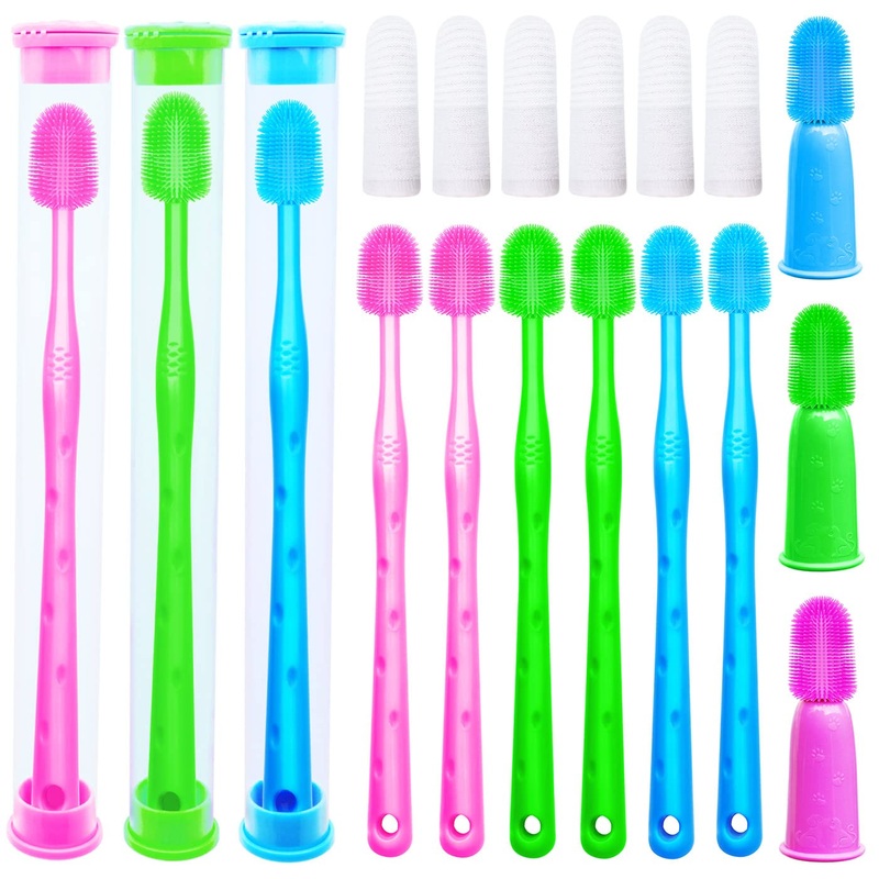 Pet Dog Soft Toothbrush Dog Toothbrush Finger Toothbrush pet Toothbrush Small to Large Dogs