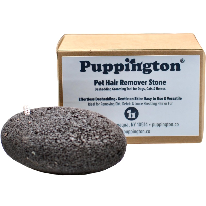 Puppington Deshedding Stone Pet Hair Remover and Dog Hair Remover Grooming Stone and Deshedding Tool – Cat Hair Remover and Shedding Fur Remover