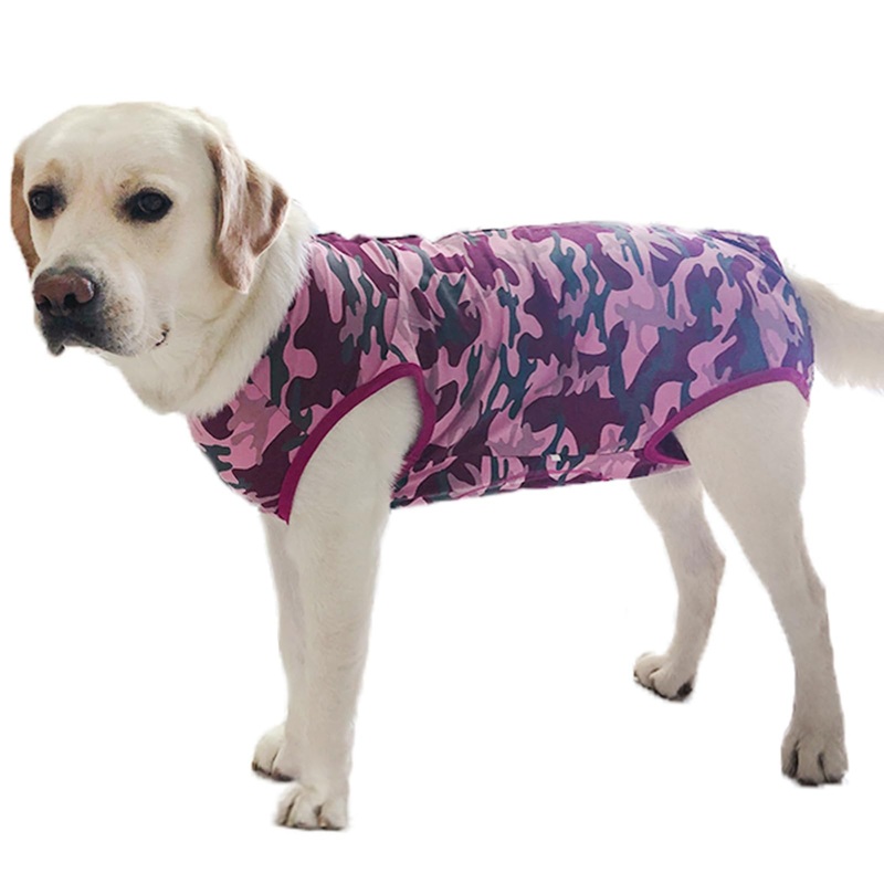 Recovery Suit Post Surgery for Large Medium Dog, Spay Recovery Suit for Male and Female Dogs, Post Surgery Dog Onesie, Substitute E-Collar & Cone (Purple Camouflage-XL) XL Purple Camouflage