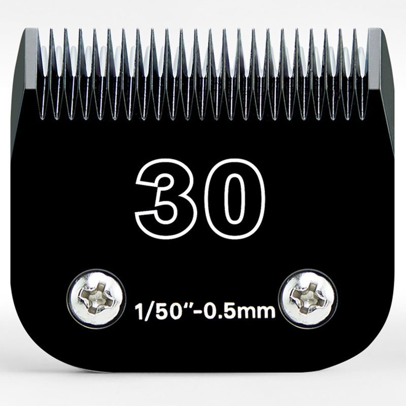 30 Detachable Dog Grooming Clipper Replacement Blades,Compatible with Andis Cut Length 1/50″(0.5mm),Compatible with Oster A5, Wahl KM Series Clippers, Made of Ceramic & Stainless Steel Blade
