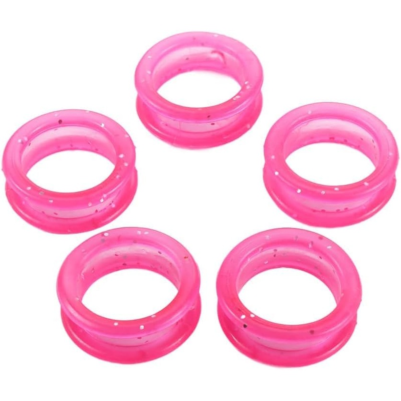 5Pcs Pink Silicone Scissors Finger Rings Grips Grooming Shear Thumb Inserts Finger Protector Ring for Barber Hair Cutting Scissors Pet Shears,Grooming